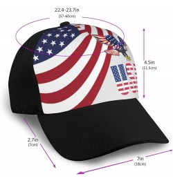 American Eagle Hat Adjustable Funny Fashion Cap for Men Women Black4 $12.83 Baseball Caps