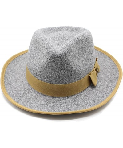 Winter Hat Europe and America Men and Women Temperament Retro Cap Large Brim Spot Bow Satin File Jazz Hat 6 $13.03 Fedoras