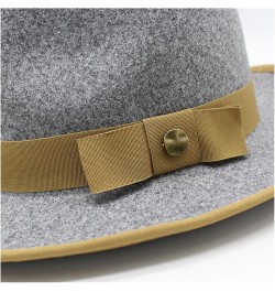 Winter Hat Europe and America Men and Women Temperament Retro Cap Large Brim Spot Bow Satin File Jazz Hat 6 $13.03 Fedoras