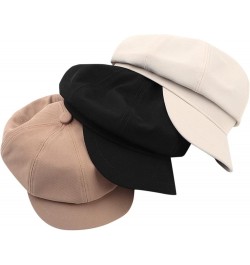 Casual Solid Men&Women Newsboy Flat Fashion Hat Cabbie Cap Traditional Easy Baseball Caps Womens Christmas Hat C-black $9.56 ...