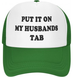 Put It On My-Husbands Tab-Funny Trucker Hats Adults Humor Hat Crazy Hats Vintage Snapback Baseball Caps Green $10.34 Baseball...