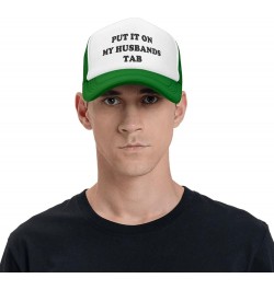 Put It On My-Husbands Tab-Funny Trucker Hats Adults Humor Hat Crazy Hats Vintage Snapback Baseball Caps Green $10.34 Baseball...