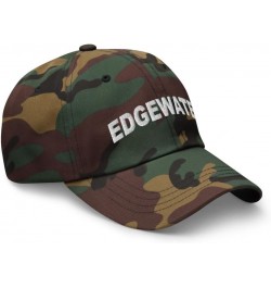 Edgewater Florida Hat Edgewater FL Cap Embroidered Dad Hat Adjustable Strap Closure Unisex Green Camo $21.59 Baseball Caps