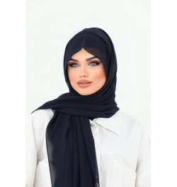 Instant Chiffon Hijab, Ready to wear hijab, modal hijab, Abaya, modern hijab, Instant Scarf, Soft breathable Hijab S7 Navy Bl...