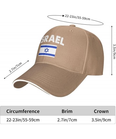 Israel Flag Baseball Cap Women Trucker Hat for Men Dad Hat Adjustable Snapback Hat Cowboy Hat Black Natural $9.90 Baseball Caps