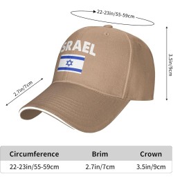 Israel Flag Baseball Cap Women Trucker Hat for Men Dad Hat Adjustable Snapback Hat Cowboy Hat Black Natural $9.90 Baseball Caps