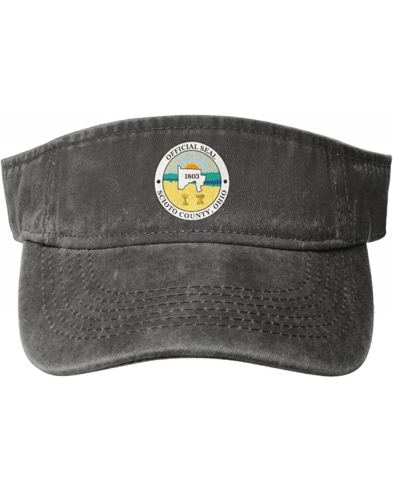 Seal of Scioto County, Ohio Sun Hat Sun Visor Hats for Women Men Baseball Cap Golf Hats Deep Heather $9.94 Visors