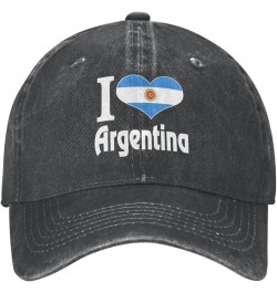 I Love Argentina Cowboy Cap Adjustable Washable Cotton Adult Cowboy Baseball Hat Black Black $15.89 Cowboy Hats