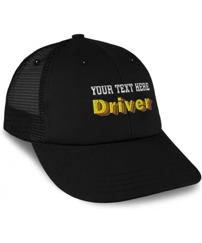 Custom Custom Trucker Hat Baseball Cap Driver Race Cotton Driving Dad Hats for Men & Women Black Personalized Text Here $14.2...