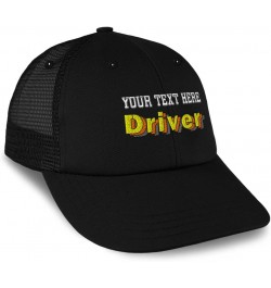 Custom Custom Trucker Hat Baseball Cap Driver Race Cotton Driving Dad Hats for Men & Women Black Personalized Text Here $14.2...