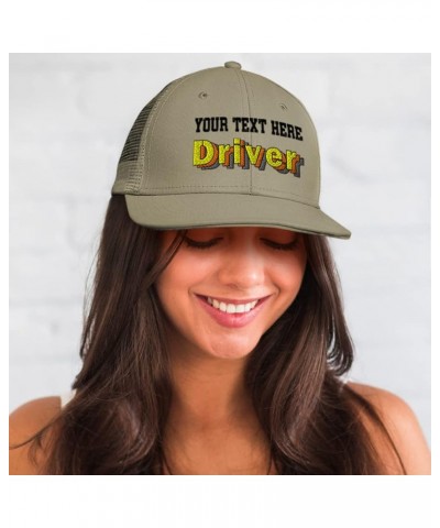 Custom Custom Trucker Hat Baseball Cap Driver Race Cotton Driving Dad Hats for Men & Women Black Personalized Text Here $14.2...