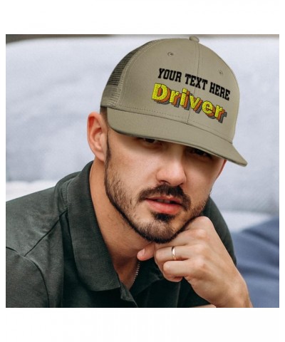 Custom Custom Trucker Hat Baseball Cap Driver Race Cotton Driving Dad Hats for Men & Women Black Personalized Text Here $14.2...