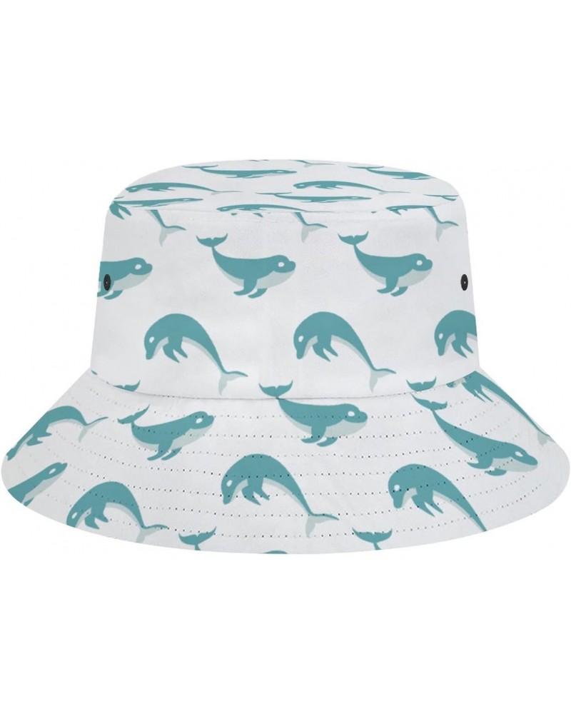 Bucket Hat Jumping Dolphins Fashion Unisex Packable Travel Sun Caps Teens Women Men Novelty Outdoor Hats $13.73 Bucket Hats