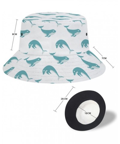 Bucket Hat Jumping Dolphins Fashion Unisex Packable Travel Sun Caps Teens Women Men Novelty Outdoor Hats $13.73 Bucket Hats