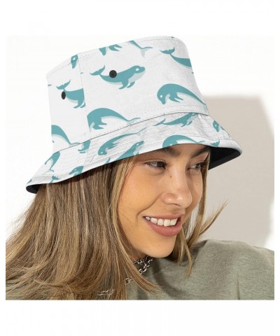 Bucket Hat Jumping Dolphins Fashion Unisex Packable Travel Sun Caps Teens Women Men Novelty Outdoor Hats $13.73 Bucket Hats