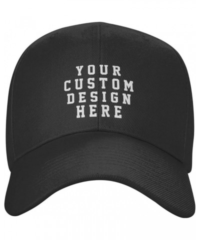 Custom Hat Add Your Name Logo Text Image Here Personalized Baseball Hats Black $7.77 Baseball Caps