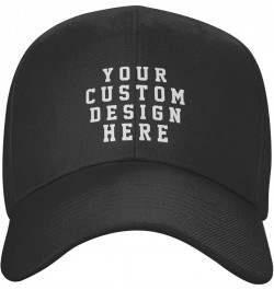 Custom Hat Add Your Name Logo Text Image Here Personalized Baseball Hats Black $7.77 Baseball Caps