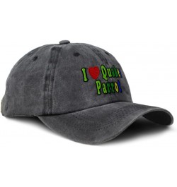 Soft Washed Baseball Cap I Love Quaker Parrot Birds Cotton Dad Hats for Men & Women Black Design Only $11.61 Baseball Caps