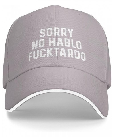 No Hablo Fucktardo Hat for Women Dad Hats Graphic Caps Gray $11.99 Baseball Caps