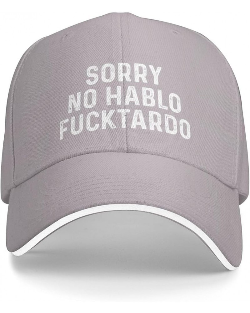 No Hablo Fucktardo Hat for Women Dad Hats Graphic Caps Gray $11.99 Baseball Caps