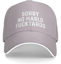 No Hablo Fucktardo Hat for Women Dad Hats Graphic Caps Gray $11.99 Baseball Caps