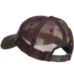 Grandpa Embroidered Low Profile Cotton Mesh Cap Brown $17.05 Baseball Caps