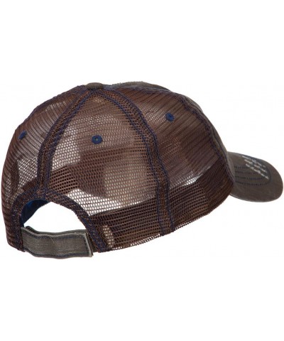 Grandpa Embroidered Low Profile Cotton Mesh Cap Brown $17.05 Baseball Caps