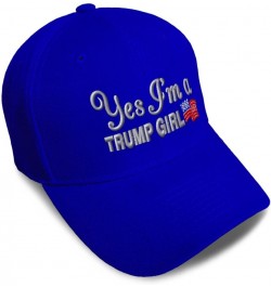 Baseball Cap Yes I'm A Trump Girl Woman Republican Dad Hats for Men and Women Royal Blue Design Only $11.07 Baseball Caps