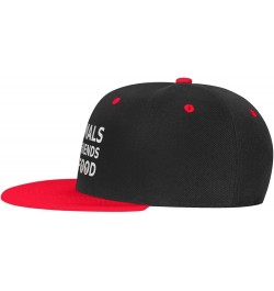 Animals are Friends Not Food Vegan Flat Bill Hats Adjustable Snapback Baseball Cap Funny Gift Men Women Red $10.39 Baseball Caps