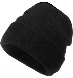 Winter Warm for Men Soft Knit Hats Outdoor Ear Cold Weather Mens Head Cover Fluffy Hat Christmas Black $5.99 Skullies & Beanies