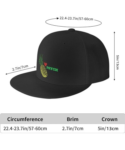 Men Women Adjustable Baseball Caps, Psych Pineapples Unisex Plain Hats Vintage Trucker Dad Cap Black Black $8.81 Baseball Caps