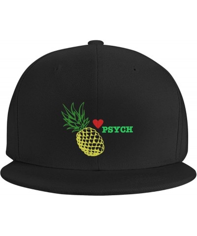 Men Women Adjustable Baseball Caps, Psych Pineapples Unisex Plain Hats Vintage Trucker Dad Cap Black Black $8.81 Baseball Caps