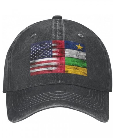 Baseball Cap US Central African Republic America Flag Washed Denim Adjustable Fashion Unique Hat for Men Women $10.19 Basebal...