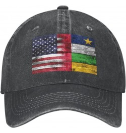 Baseball Cap US Central African Republic America Flag Washed Denim Adjustable Fashion Unique Hat for Men Women $10.19 Basebal...