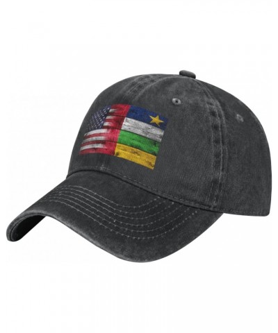 Baseball Cap US Central African Republic America Flag Washed Denim Adjustable Fashion Unique Hat for Men Women $10.19 Basebal...