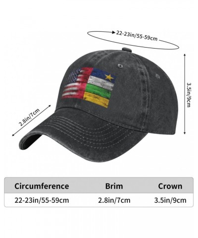 Baseball Cap US Central African Republic America Flag Washed Denim Adjustable Fashion Unique Hat for Men Women $10.19 Basebal...