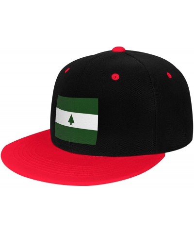 Flag of Greenbelt, Maryland Snapback Hat for Men Women Baseball Cap Trucker Flat Bill Hats Dad Caps Red $13.09 Baseball Caps