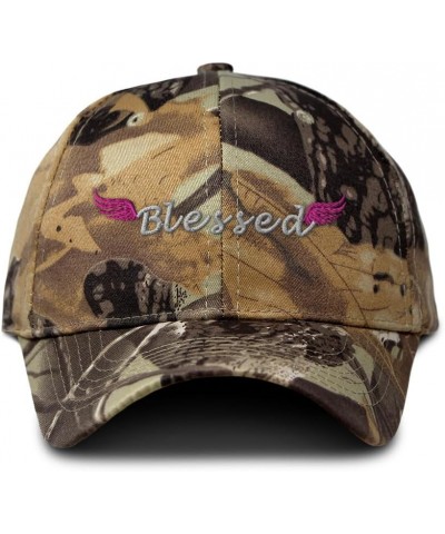 Camo Baseball Cap Blessed Cotton Hunting Dad Hats for Men & Women Forest Tree Khaki $16.19 Baseball Caps