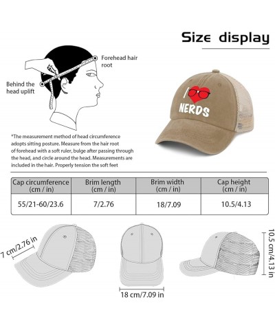 I Love Nerds Hat Men Trendy Cycling Cap for Men AllBlack Cycling Cap Fashionable for Farmers Pigment Khaki $9.22 Skullies & B...