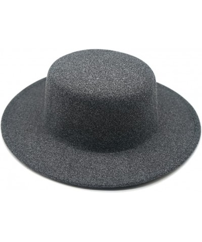 Big Wide Brim Fedora Hat for Men Women Formal Classic Felt Hat Wool Vintage Church Hats Cap One Size 7 $16.54 Fedoras