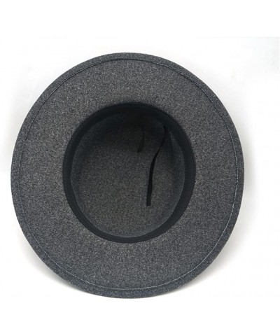 Big Wide Brim Fedora Hat for Men Women Formal Classic Felt Hat Wool Vintage Church Hats Cap One Size 7 $16.54 Fedoras