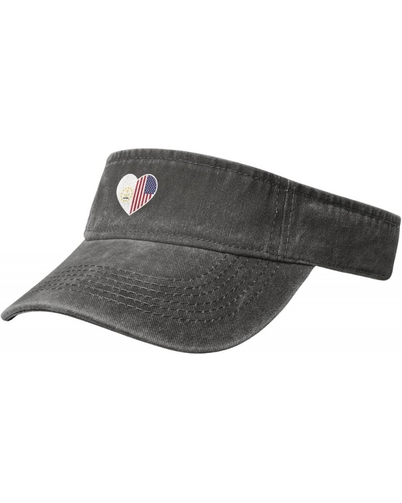 I Love America and Rhode Island Sun Visor Hats for Women Men Adjustable Sports Sun Hats Golf Cap Deep Heather $12.57 Sun Hats