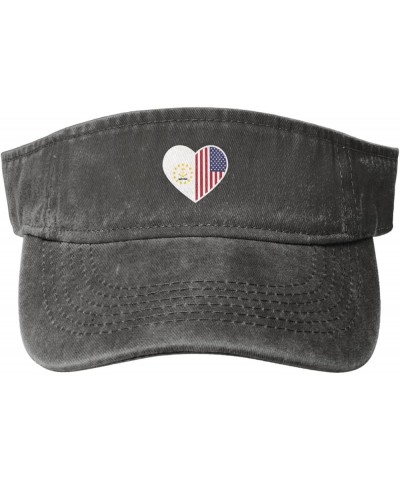 I Love America and Rhode Island Sun Visor Hats for Women Men Adjustable Sports Sun Hats Golf Cap Deep Heather $12.57 Sun Hats