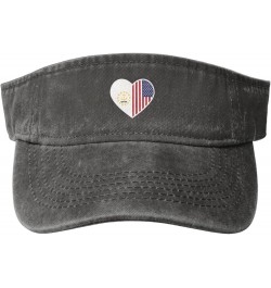 I Love America and Rhode Island Sun Visor Hats for Women Men Adjustable Sports Sun Hats Golf Cap Deep Heather $12.57 Sun Hats