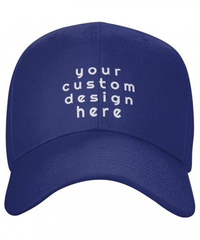 Custom Hats for Men Add Your Logo Text or Photo Hats Blue $8.05 Baseball Caps