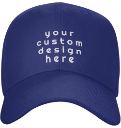 Custom Hats for Men Add Your Logo Text or Photo Hats Blue $8.05 Baseball Caps