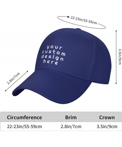 Custom Hats for Men Add Your Logo Text or Photo Hats Blue $8.05 Baseball Caps