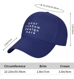 Custom Hats for Men Add Your Logo Text or Photo Hats Blue $8.05 Baseball Caps