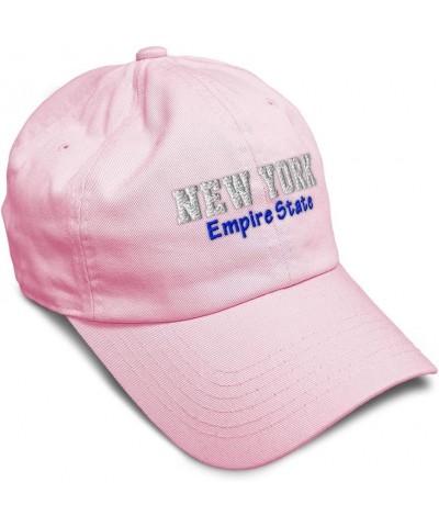 Soft Baseball Cap New York Empire State Cotton Dad Hats for Men & Women Soft Pink $12.04 Baseball Caps