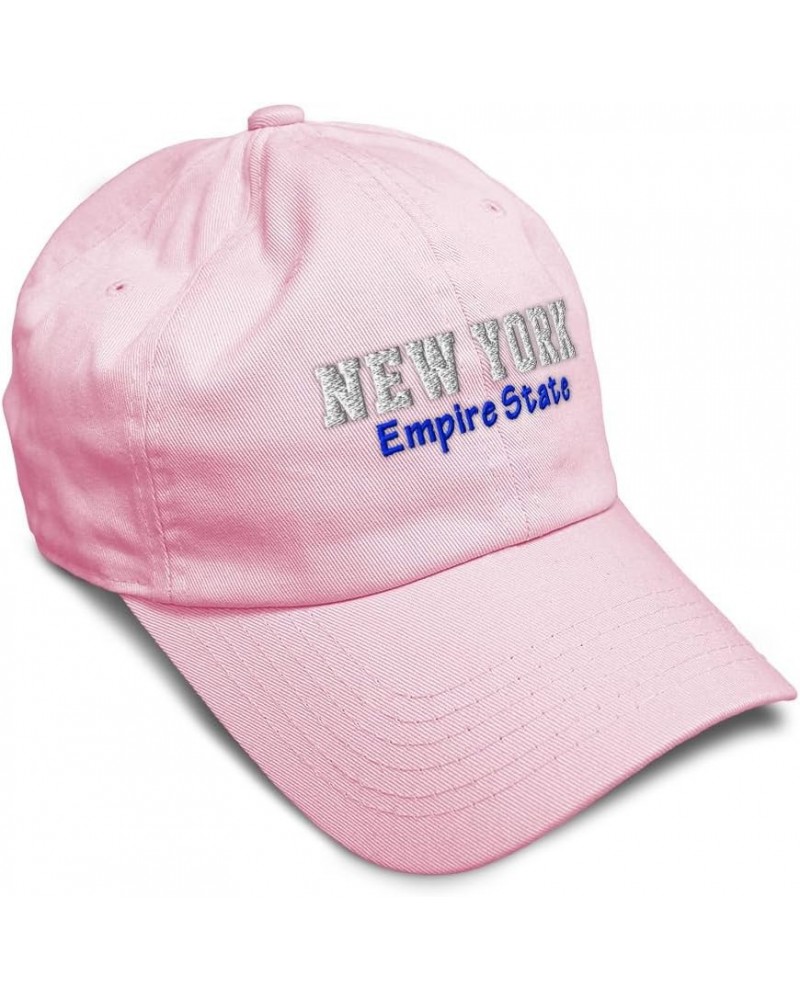 Soft Baseball Cap New York Empire State Cotton Dad Hats for Men & Women Soft Pink $12.04 Baseball Caps